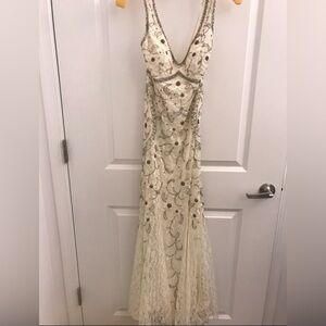 Sue Wong beaded and lace gown